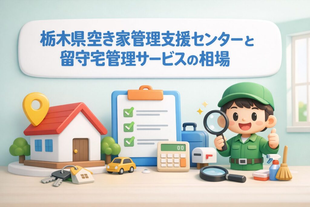 栃木県空き家管理支援センターと留守宅管理サービスの相場