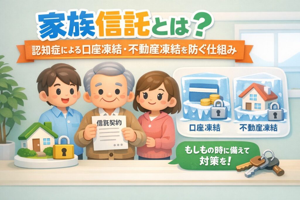 家族信託とは？認知症による口座凍結・不動産凍結を防ぐために知っておきたい仕組みを解説