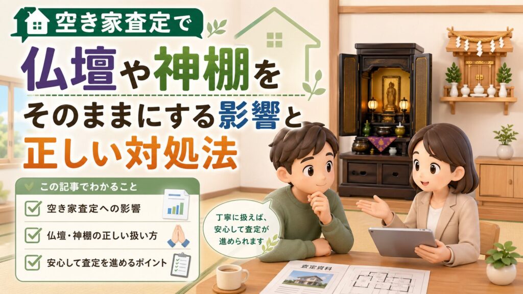 空き家査定で仏壇や神棚をそのままにする影響と正しい対処法