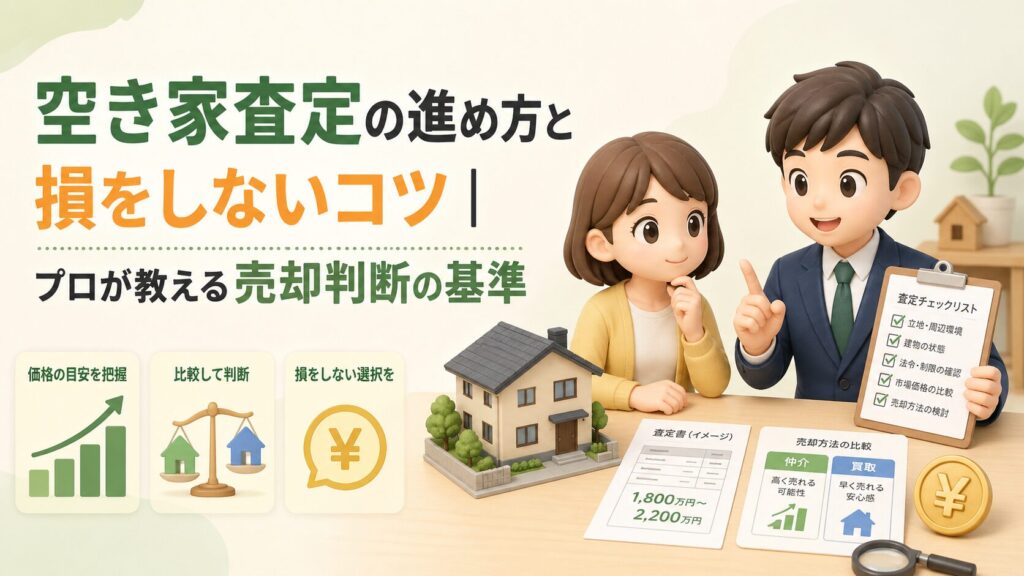 空き家査定の完全ガイド｜相場確認から売却判断まで解説