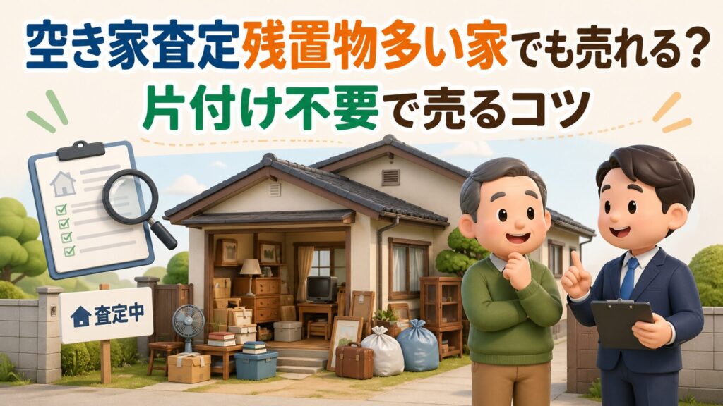 空き家査定残置物多い家でも売れる？片付け不要で売るコツ
