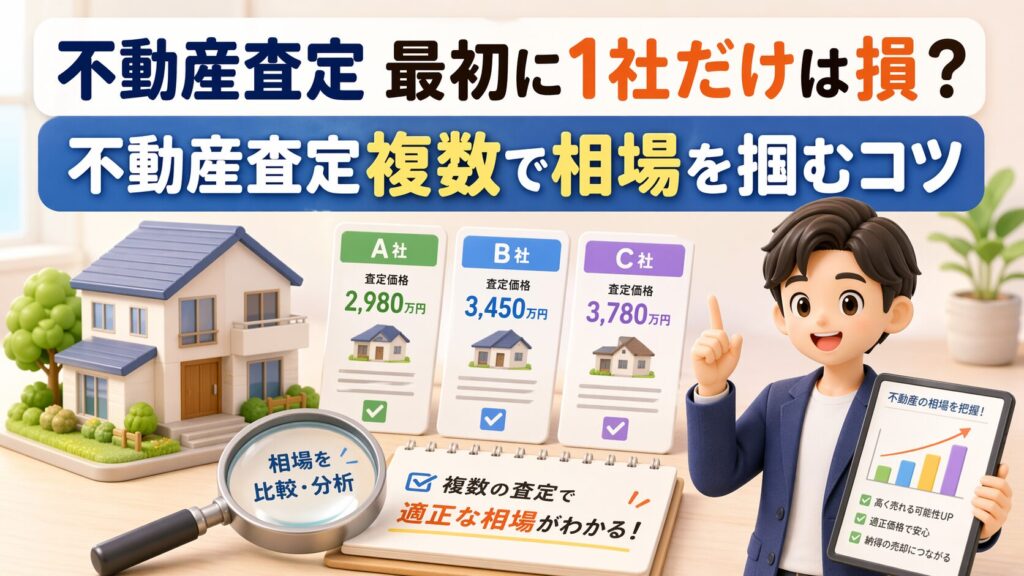 不動産査定最初に1社だけは損？不動産査定複数で相場を掴むコツ
