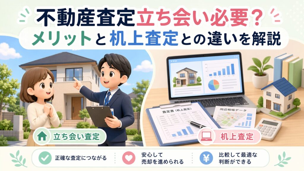 不動産査定立ち会い必要？メリットと机上査定との違いを解説