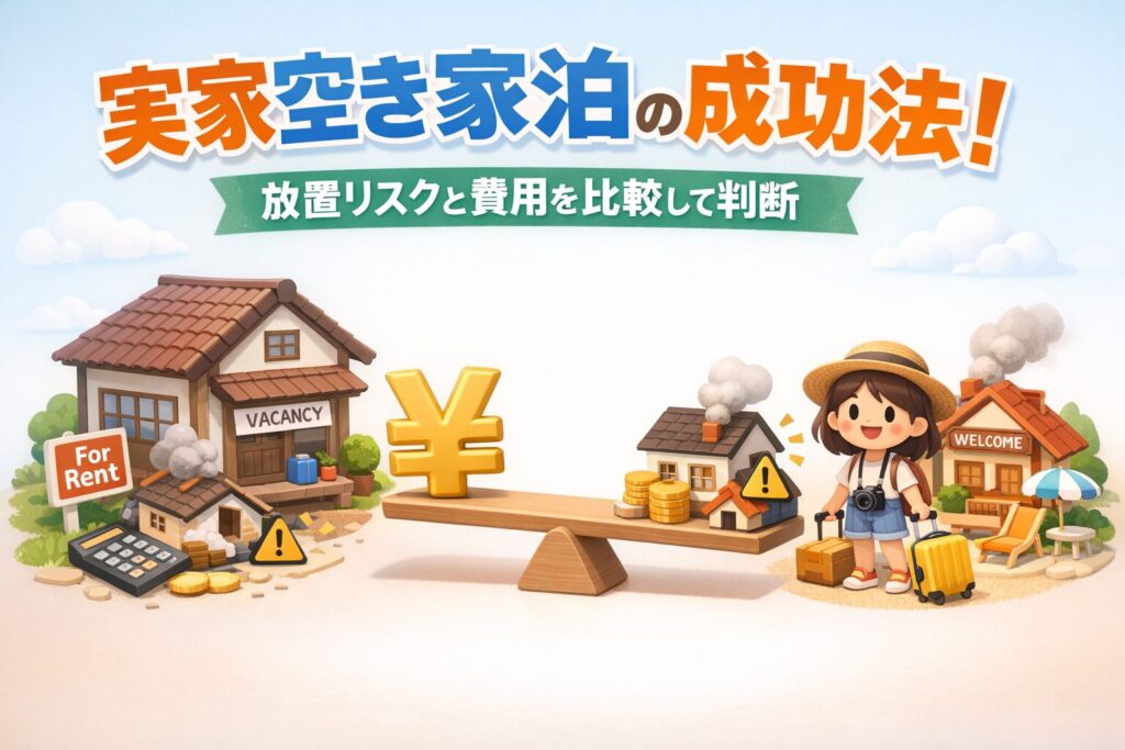 実家空き家民泊の成功法｜放置リスクと費用を比較して判断