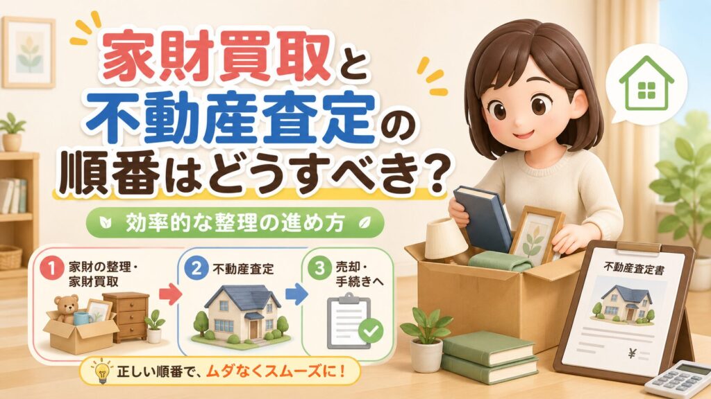 家財買取と不動産査定の順番はどうすべき？効率的な整理の進め方