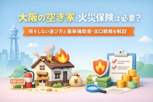 大阪空き家火災保険必要か?損をしない選び方と最新補助金・出口戦略ガイド