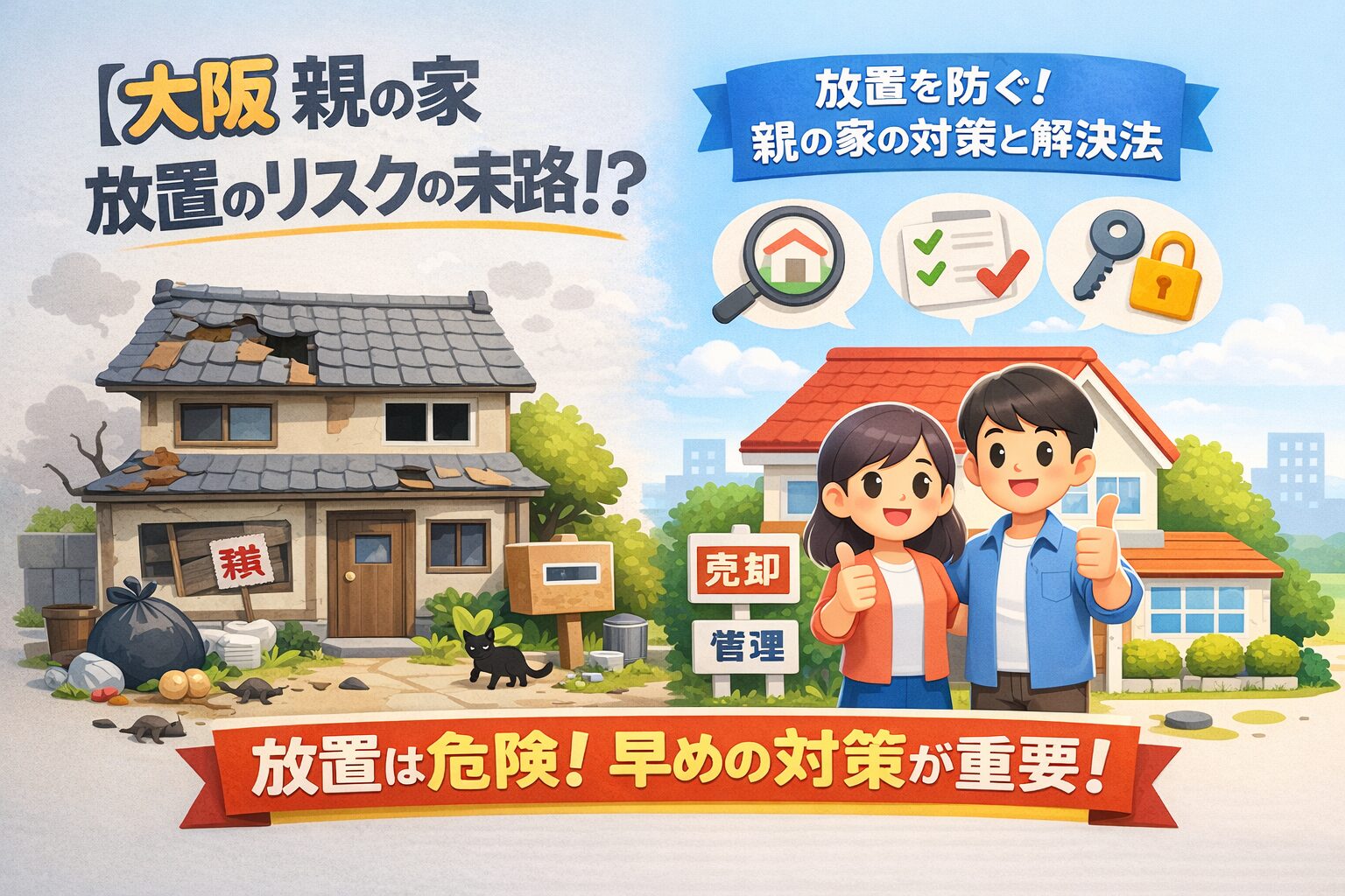 大阪親の家放置リスクの末路とは?2026年最新の対策と解決策
