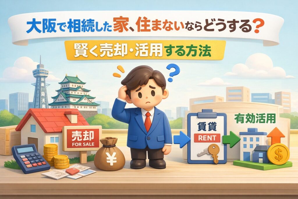 大阪で相続した家へ住まないならどうする？損を防ぐ売却・活用術