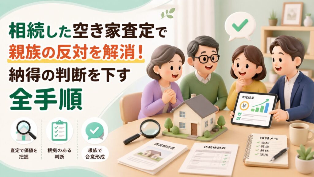 相続した空き家査定で親族の反対を解消！納得の判断を下す全手順