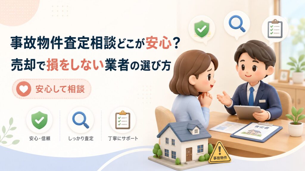 事故物件査定相談どこが安心？売却で損をしない業者の選び方