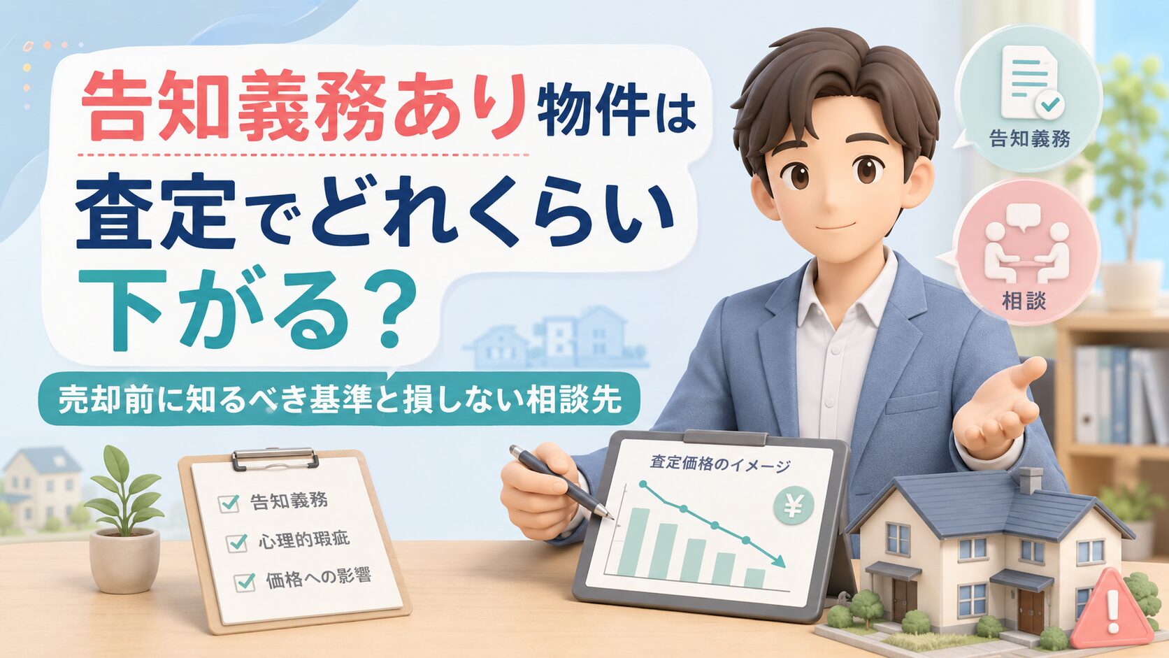 告知義務あり物件は査定でどれくらい下がる