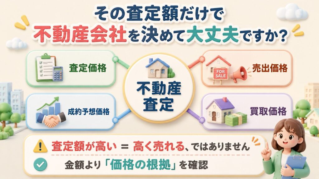 その査定額だけで不動産会社を決めて大丈夫