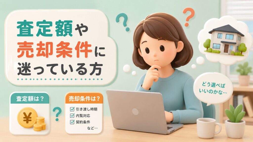 不動産の査定額や売却条件を確認する