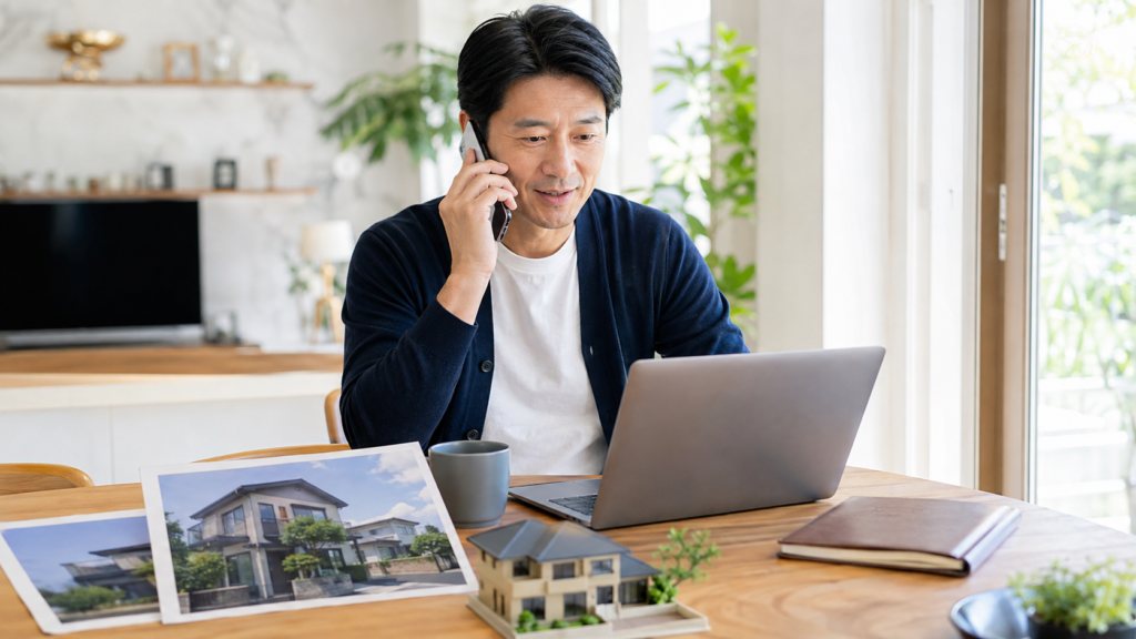 現地へ行かず代理人を利用して実家売却を進める男性