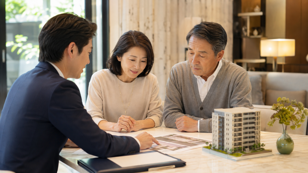 マンション売却前の室内確認を不動産会社と行う夫婦