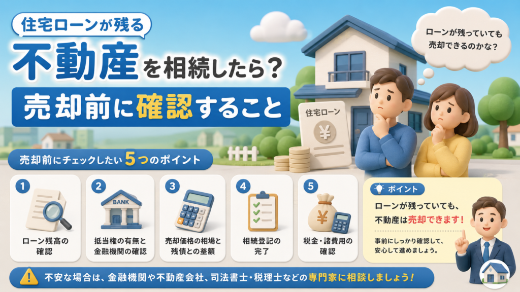 住宅ローンが残る不動産を相続したら