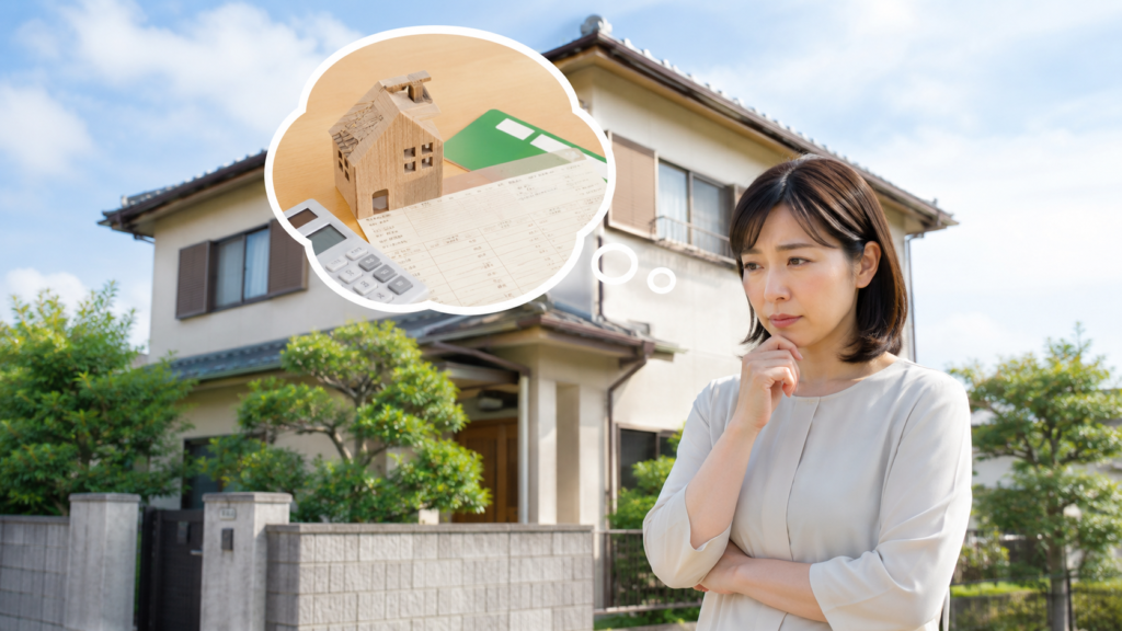住宅ローンが残る実家を相続し書類をおもいうかべる女性