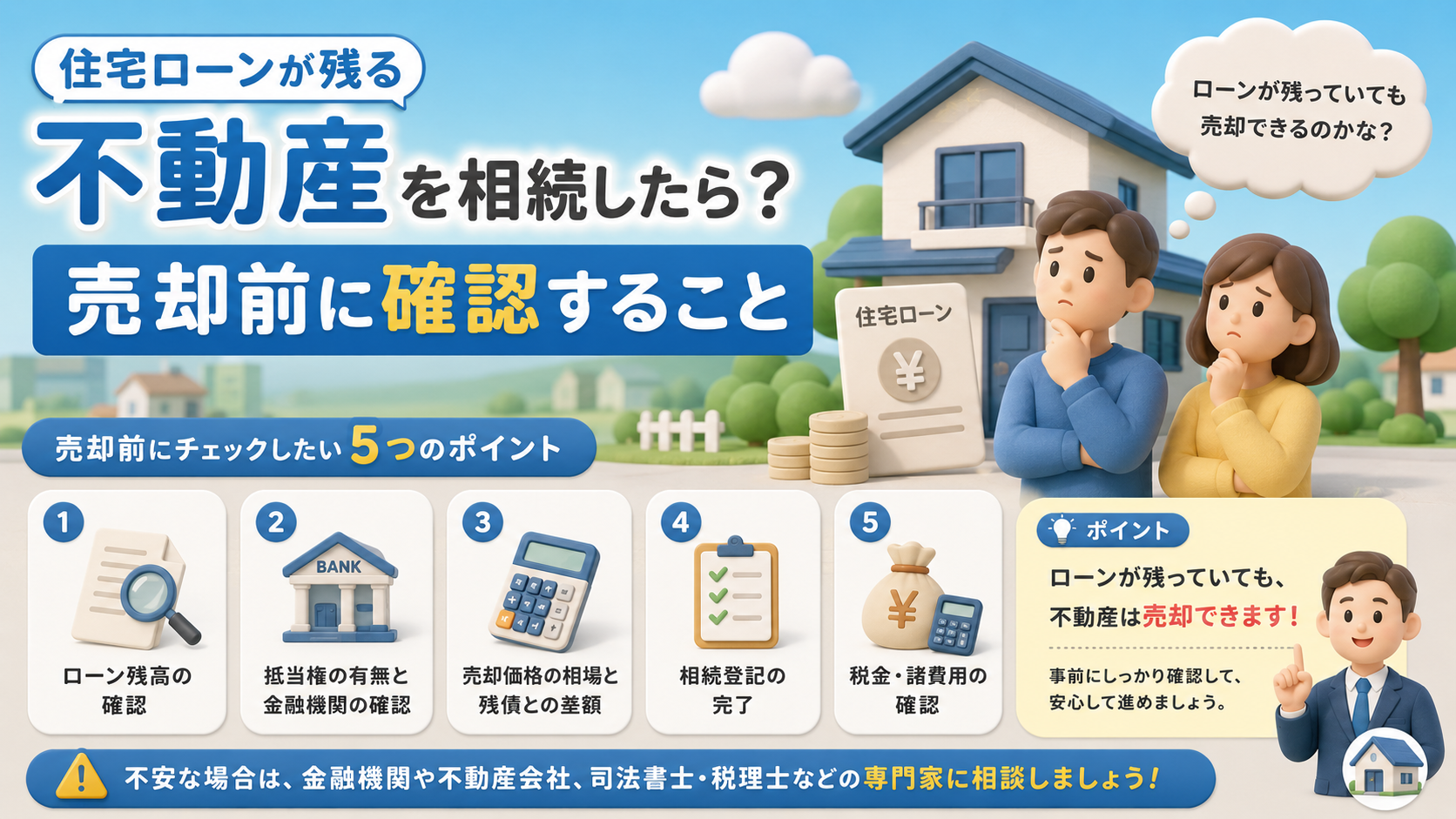 住宅ローンが残る不動産を相続したら