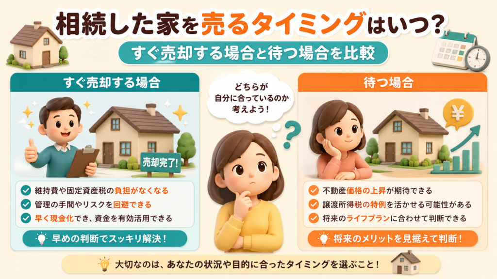 相続した家を売るタイミングはいつ?