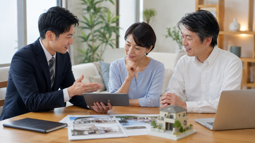 相続不動産の売却時期や手取りを専門家と相談している夫婦