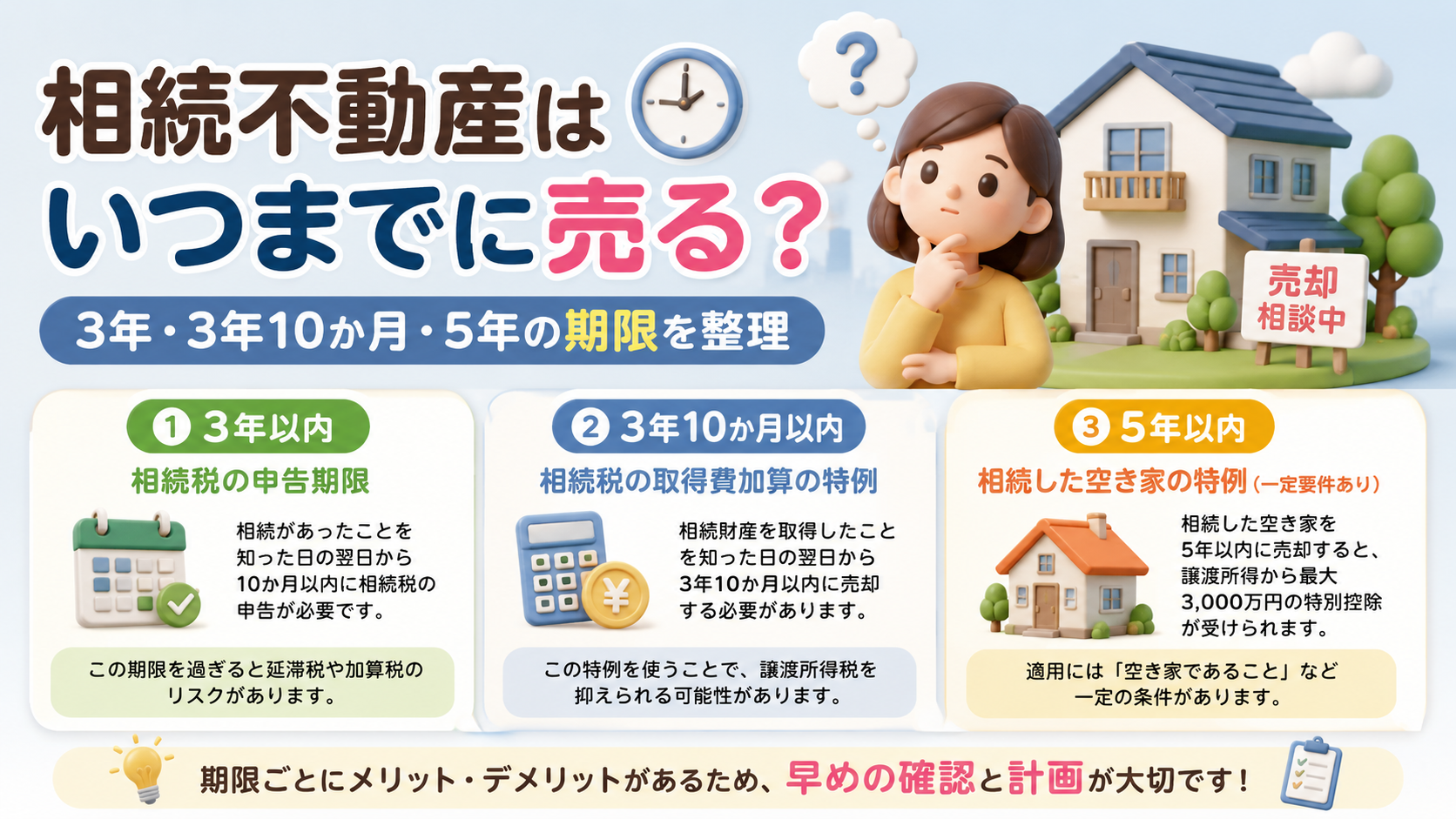相続不動産はいつまでに売る?