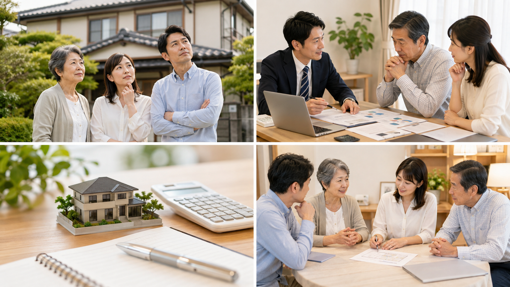 相続不動産の査定額や売却費用を確認して手残りを比較するイメージ