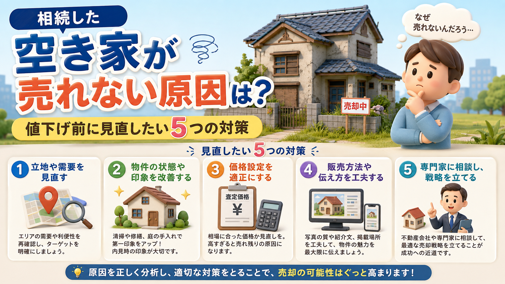 相続した空き家が売れない原因は