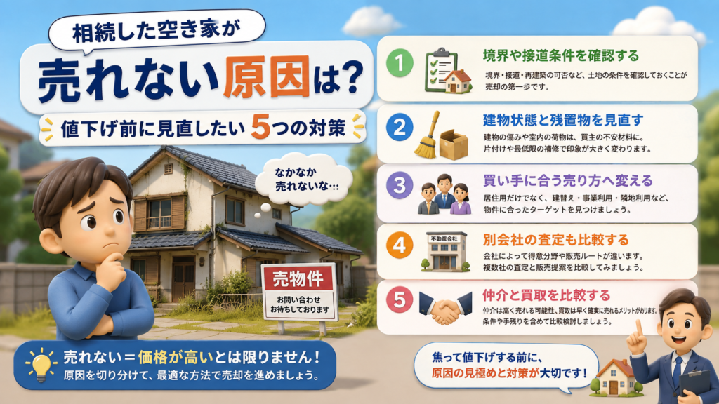 相続した空き家が売れない原因は