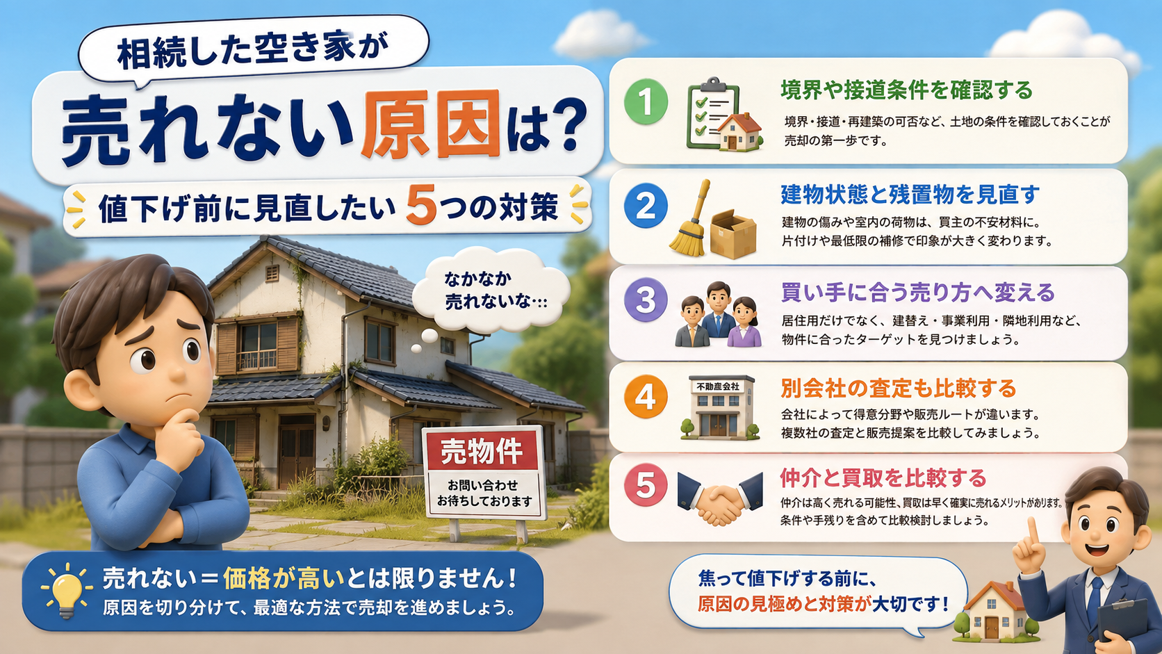 相続した空き家が売れない原因は
