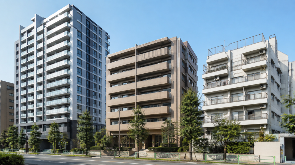 築年数や管理状態が異なるマンションの比較
