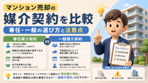 マンション売却の媒介契約を比較