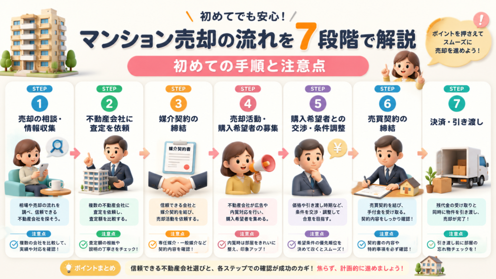 マンション売却の流れを7段階で解説