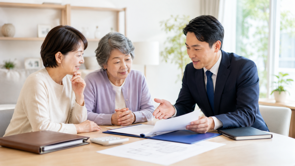 マンションを高く売るために明るく清潔な室内を整える女性