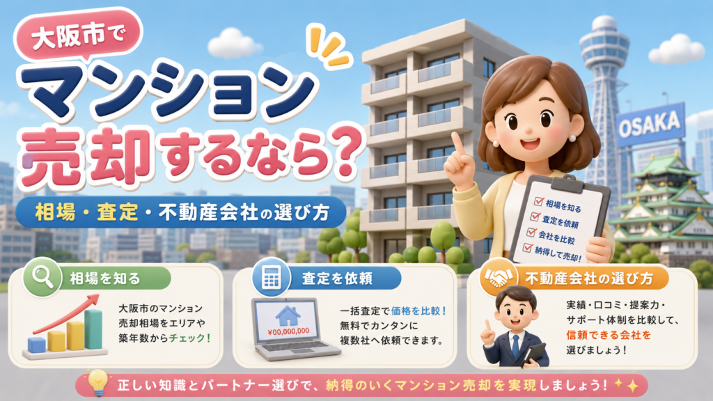 大阪市でマンション売却するなら？