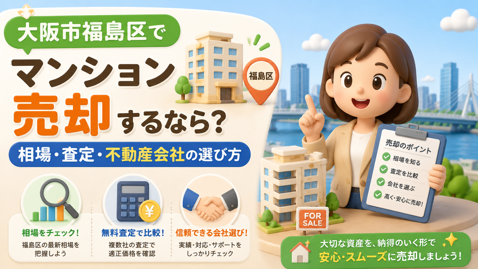 大阪市福島区でマンション売却するなら