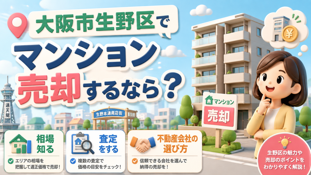 大阪市生野区でマンション売却するなら