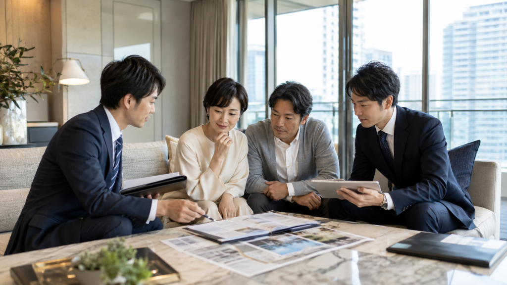 大阪のマンション査定で複数の不動産会社を比較する夫婦