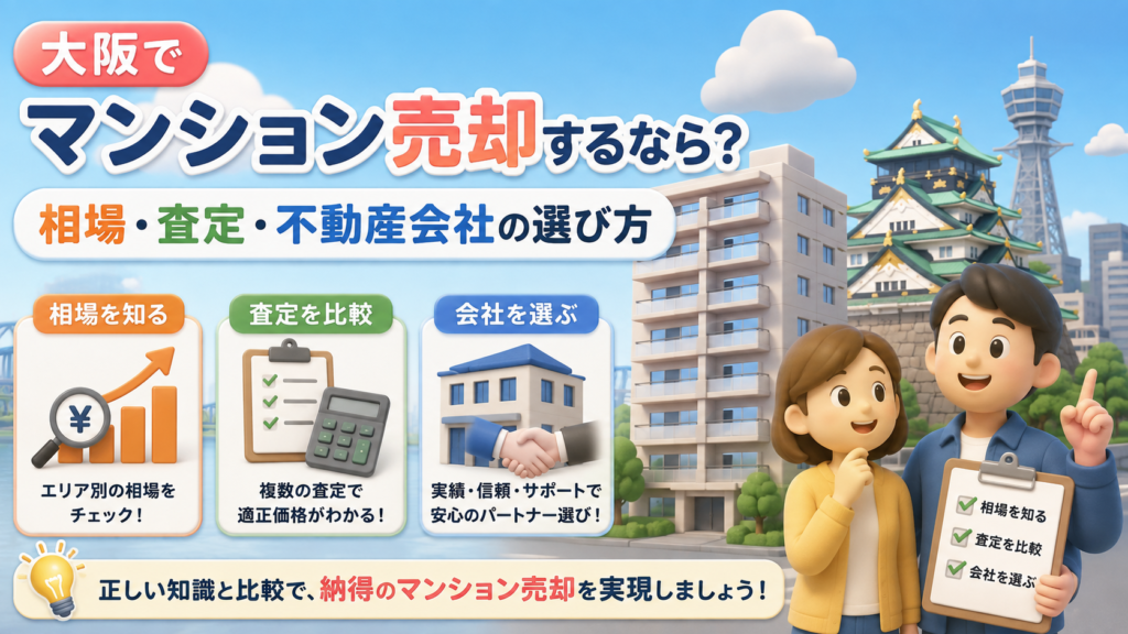 大阪でマンション売却するなら？