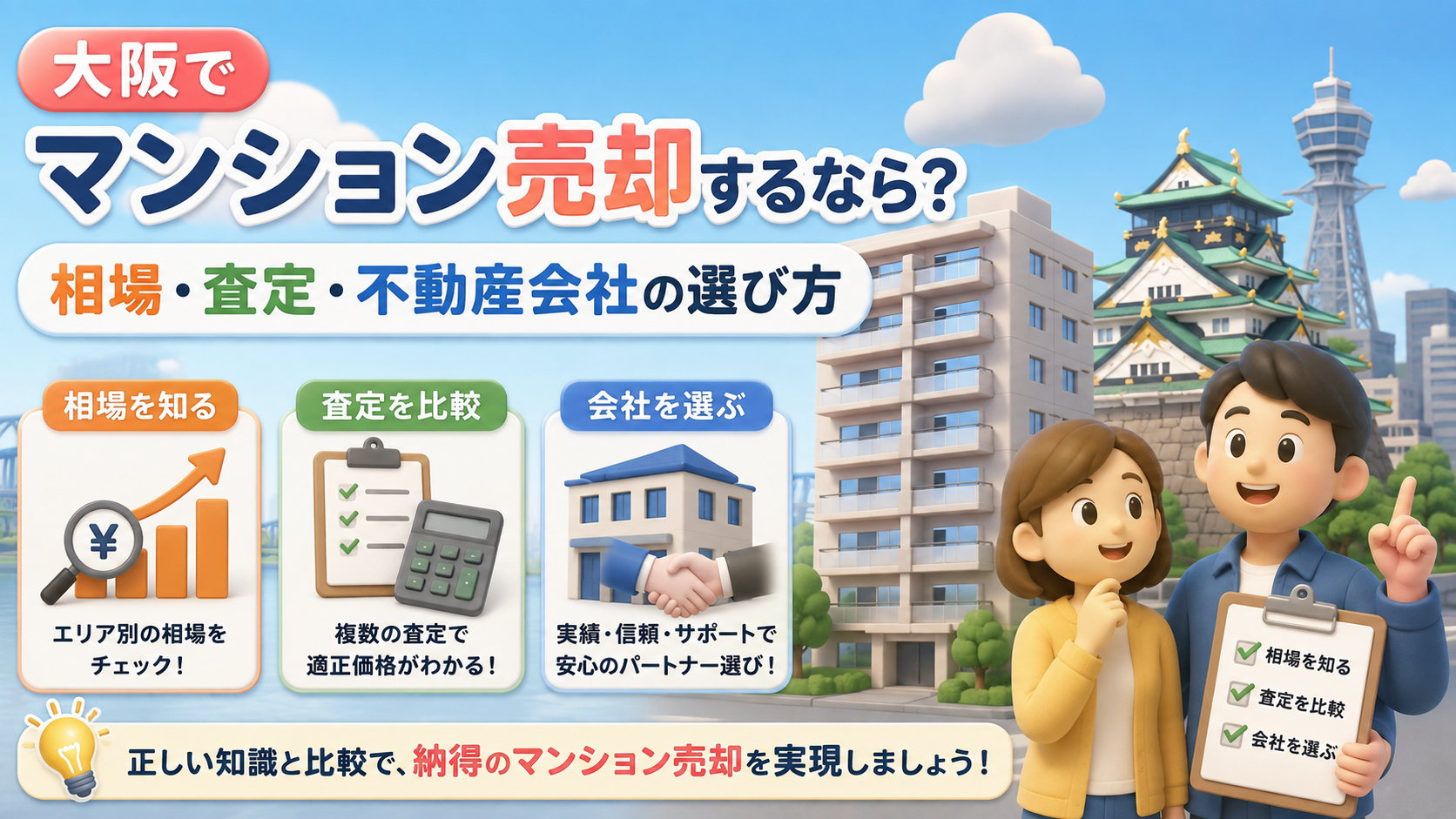 大阪でマンション売却するなら?
