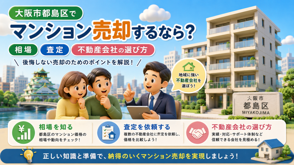 大阪市都島区でマンション売却するなら