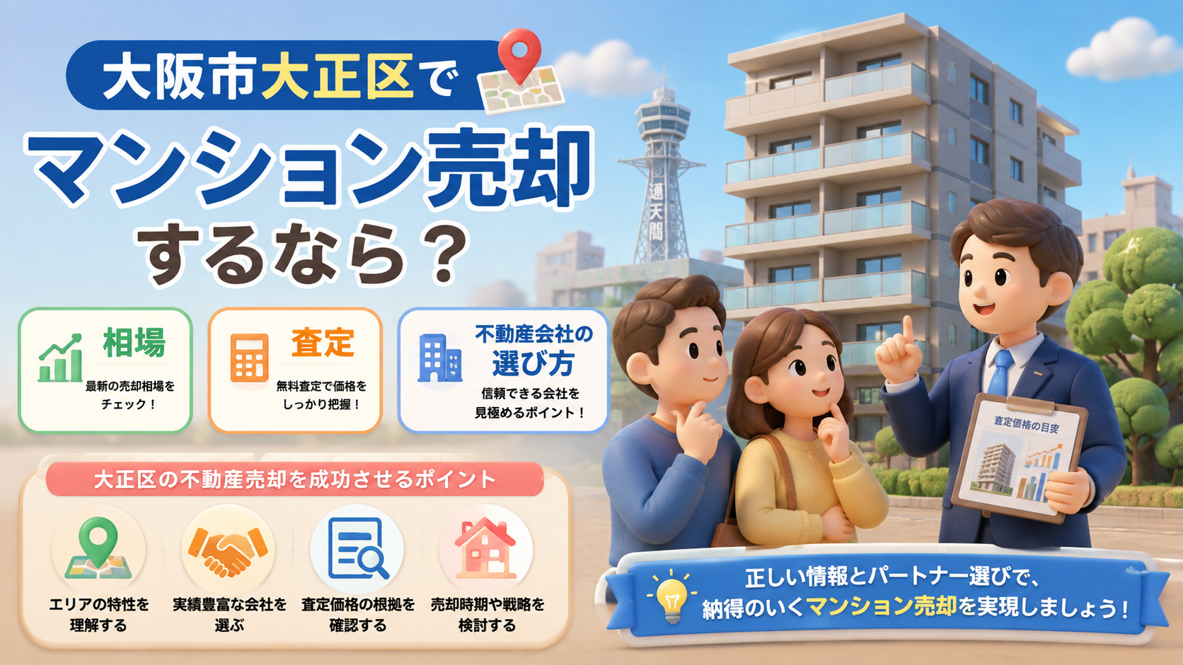 大阪市大正区でマンション売却するなら
