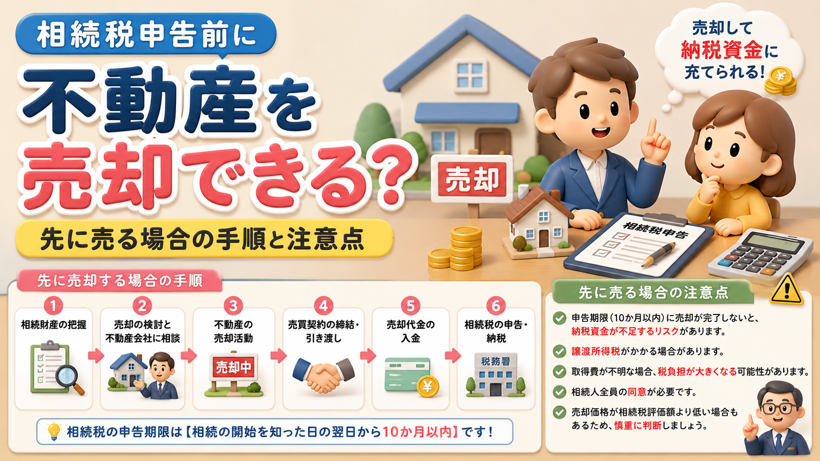 相続税申告前に不動産を売却できる?