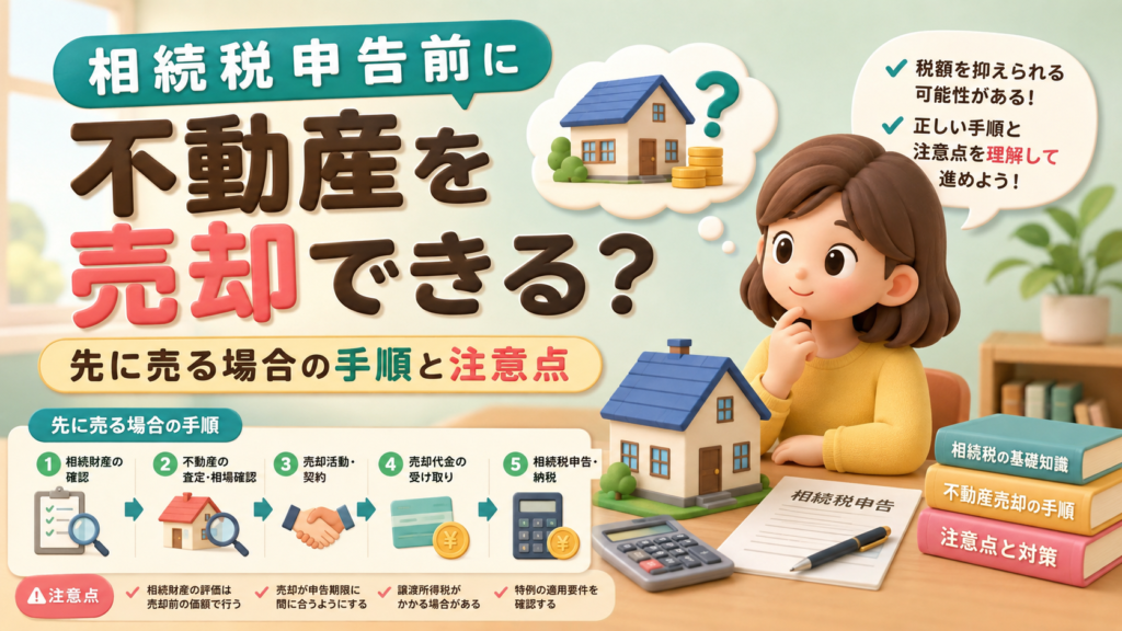 相続税申告前に不動産を売却できる?