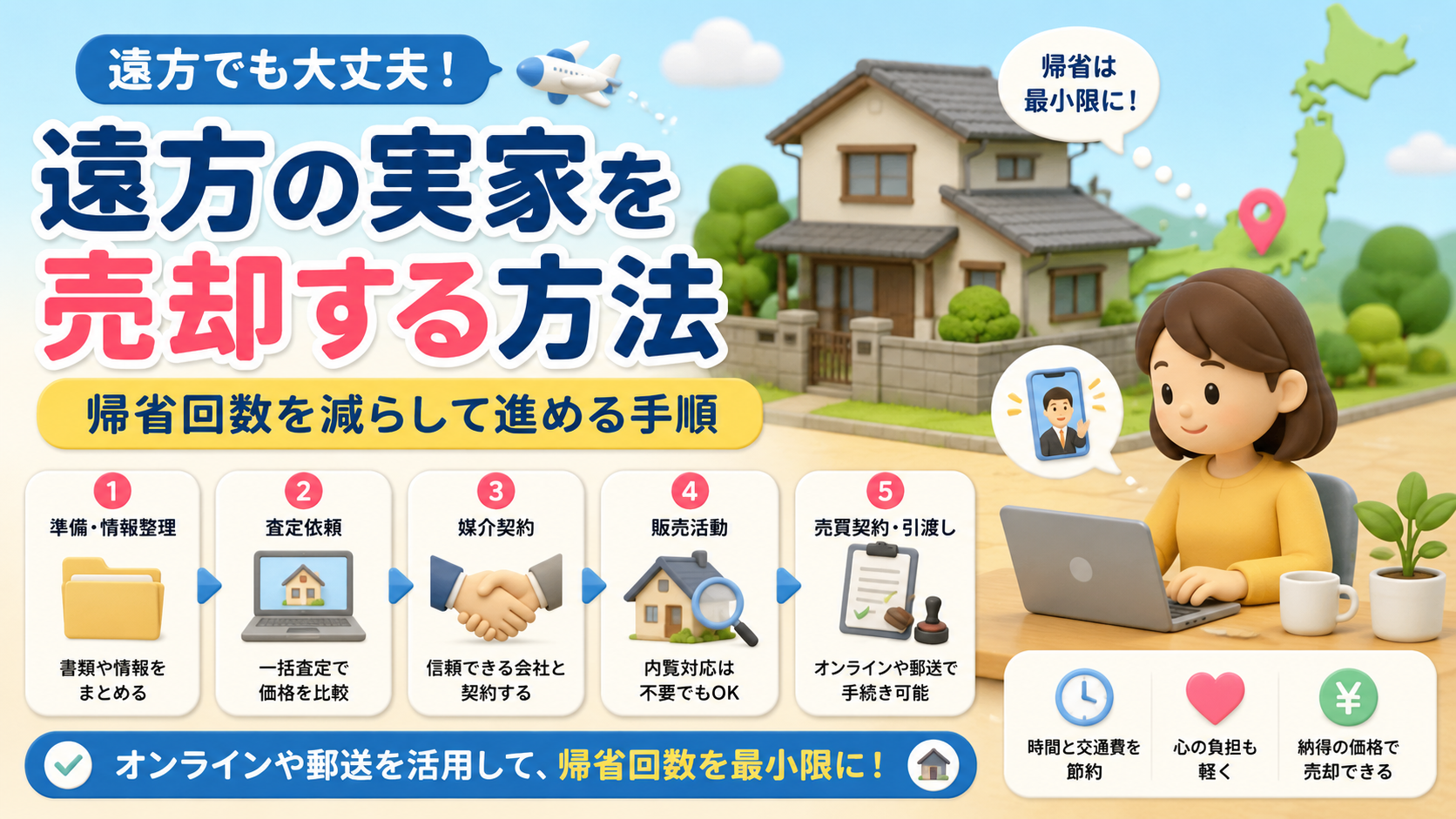 遠方の実家を売却する方法