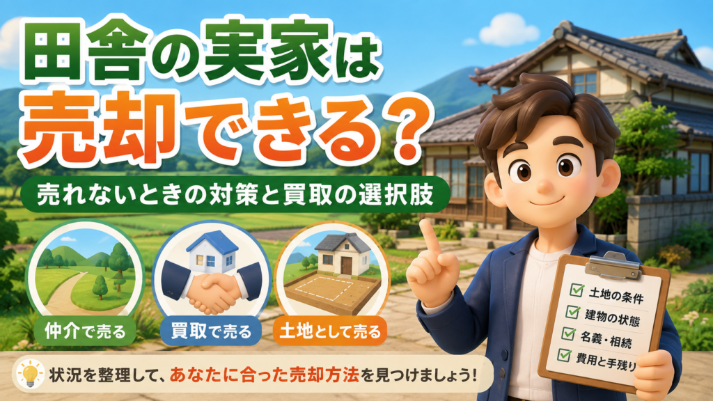 田舎の実家は売却できる