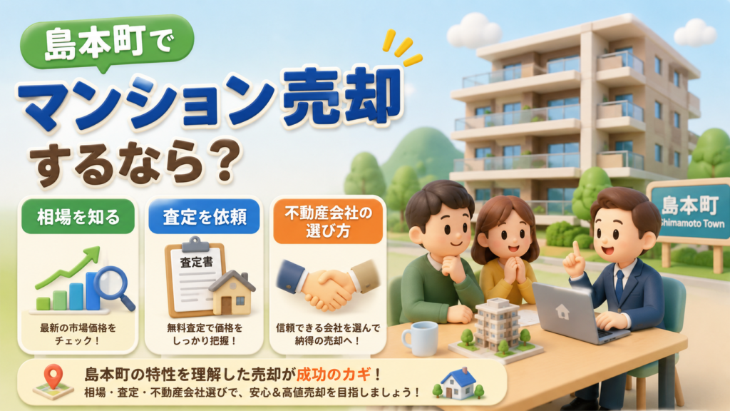島本町でマンション売却するなら？
