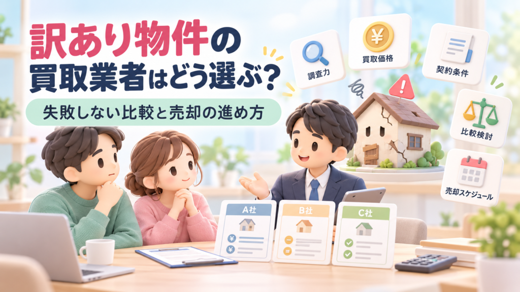 訳あり物件の買取業者はどう選ぶ？