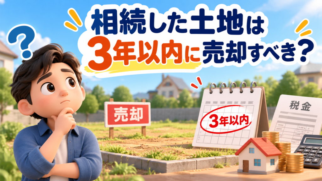 相続した土地は3年以内に売却すべき?