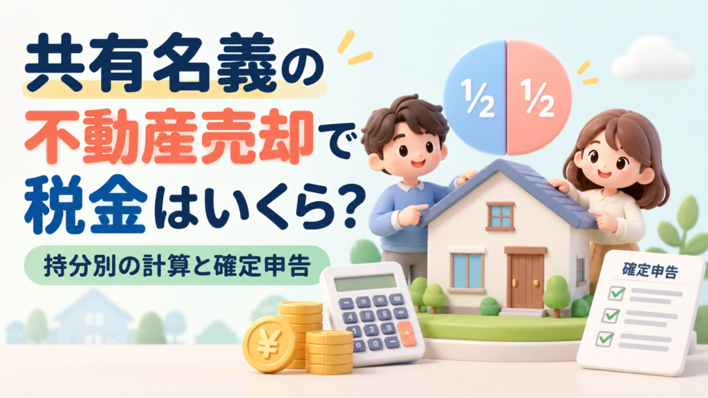 共有名義の不動産売却で税金はいくら?