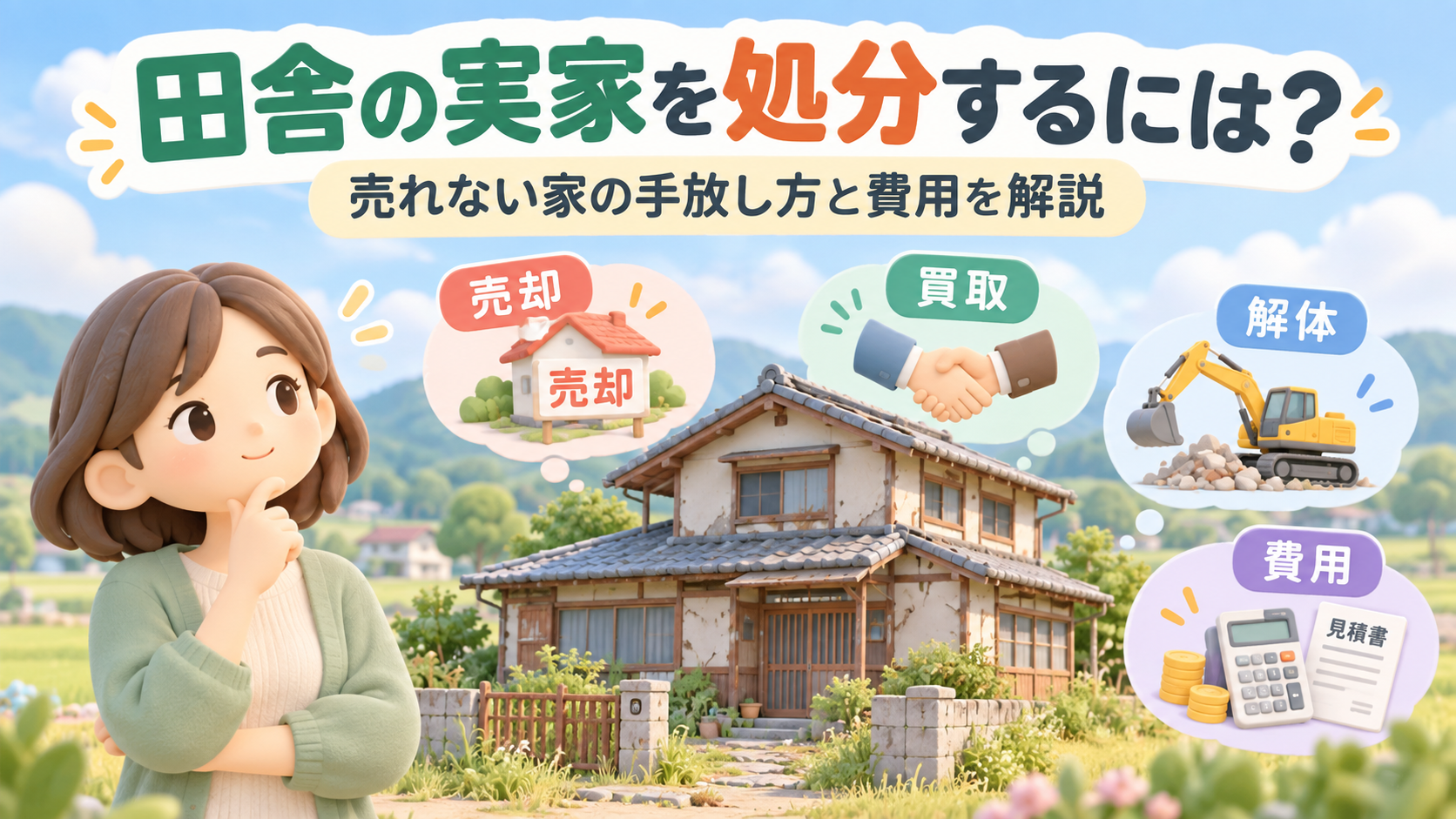 田舎の実家を処分するには？